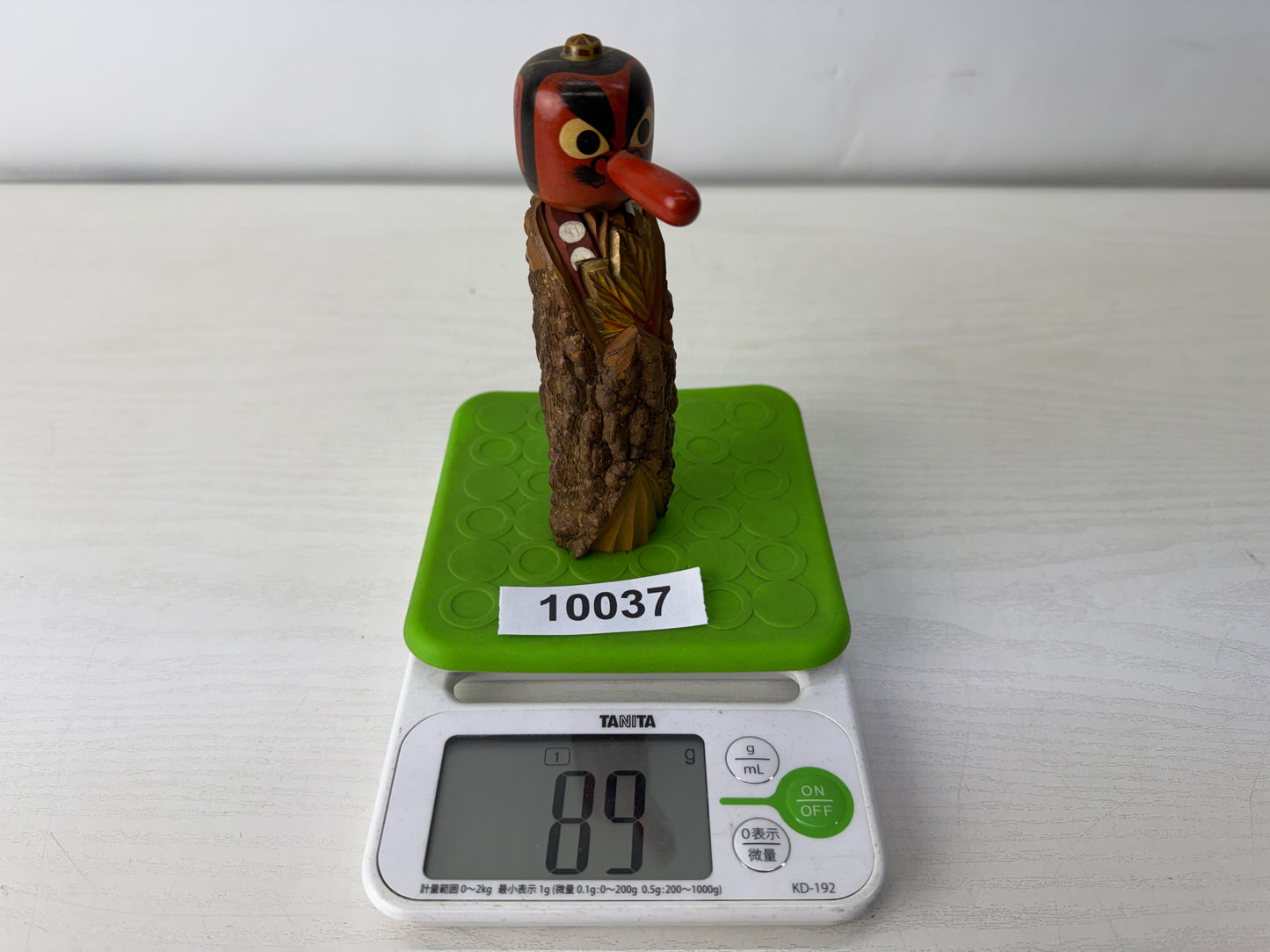 Y10037 NINGYO wooden Tengu Kokeshi doll Showa retro Japan antique figure decor