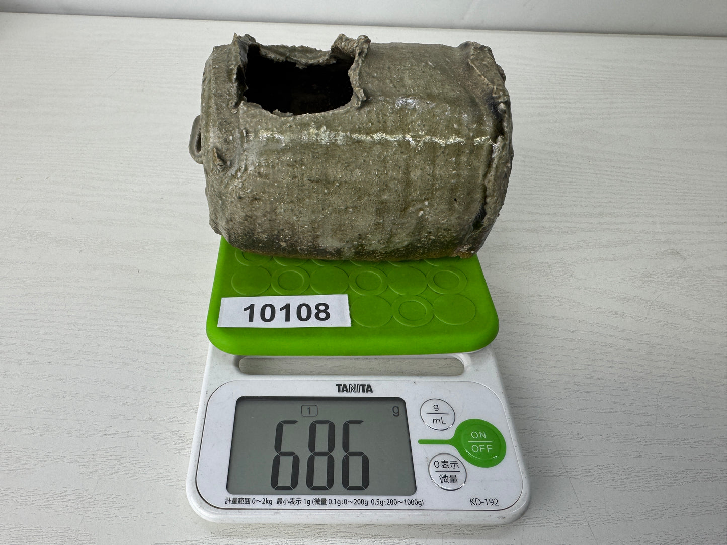 Y10108 FLOWER VASE Shigaraki-ware deformed modern art Japan ikebana floral decor