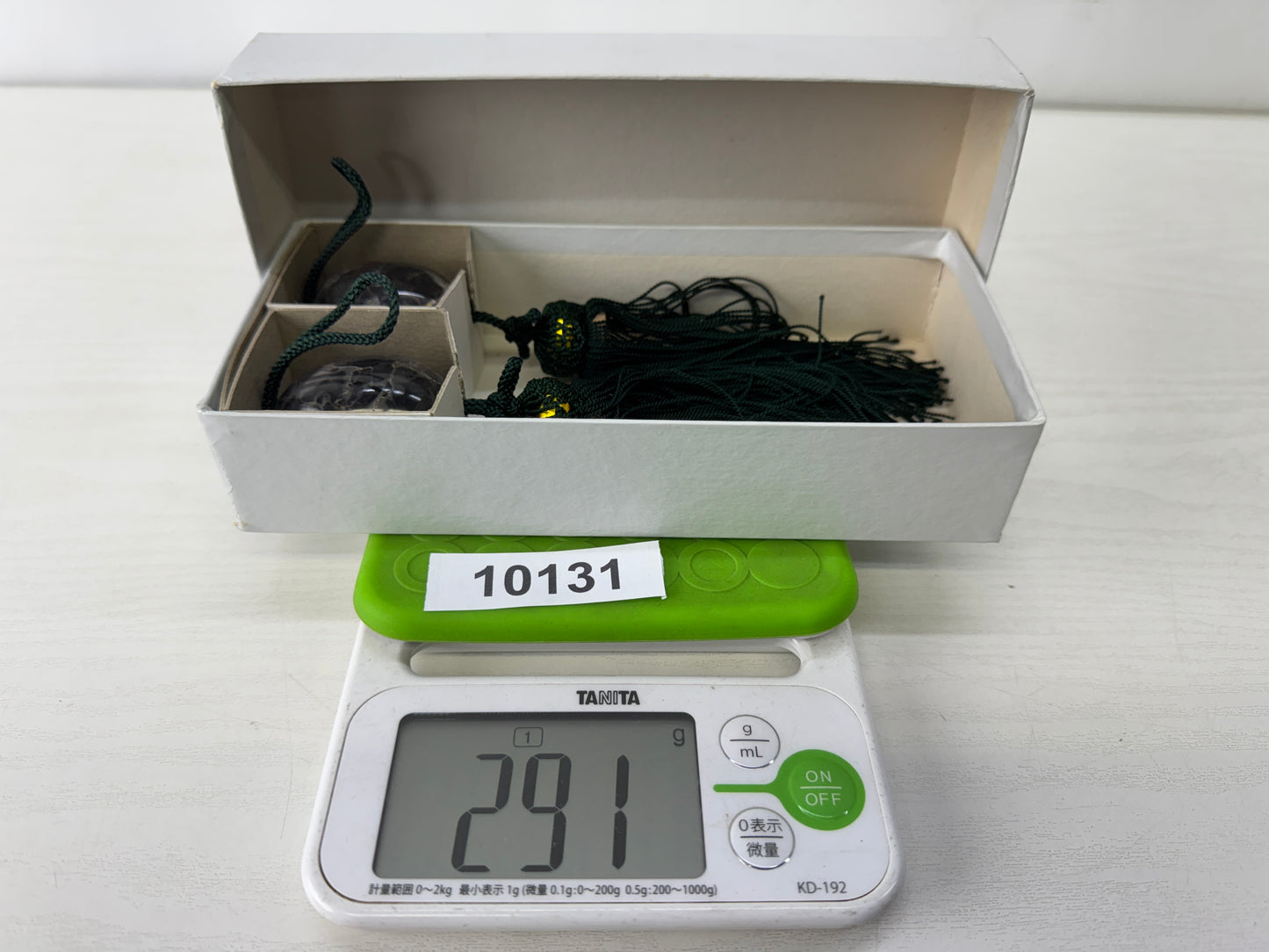 Y10131 FUCHIN ball box Japan antique kakejiku Hanging Scroll Weight interior