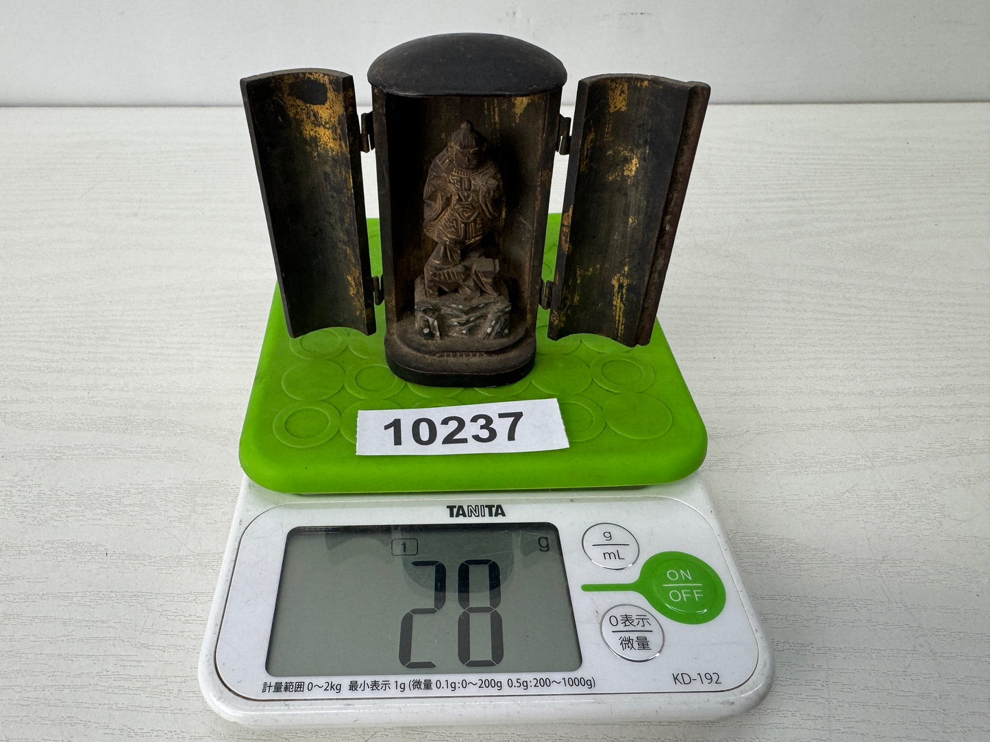 Y10237 STATUE small pocket Buddha figurine shrine Japan antique Buddhism art