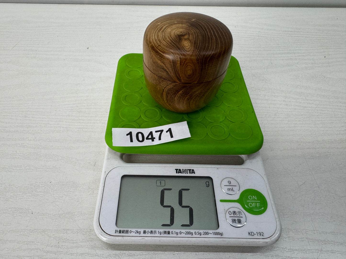Y10471 TEA CADDY Mulberry wooden Natsume Matcha case Japan antique tea ceremony