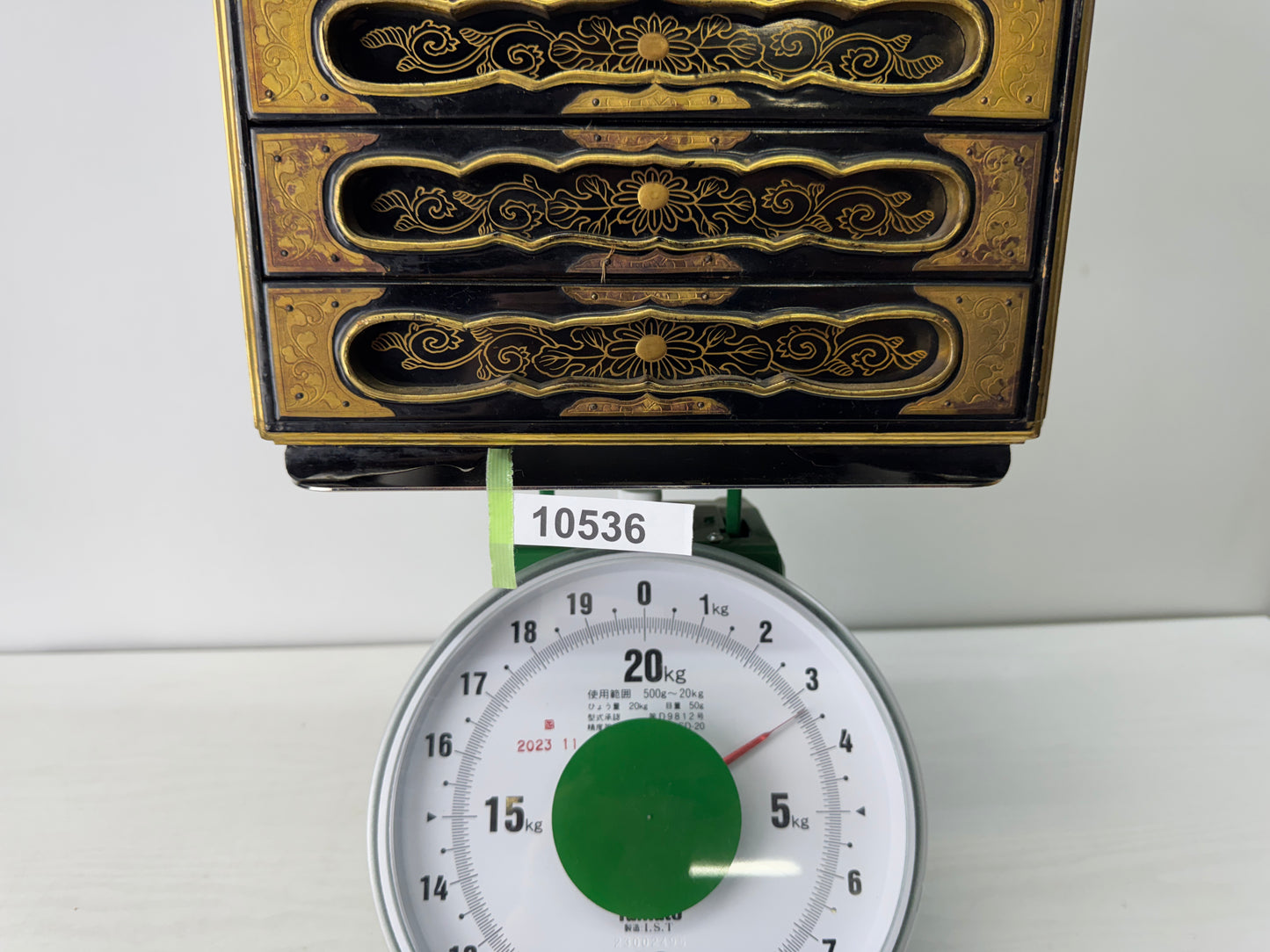 Y10536 TANSU Makie small 5-tiered small chest drawers Japan antique furniture