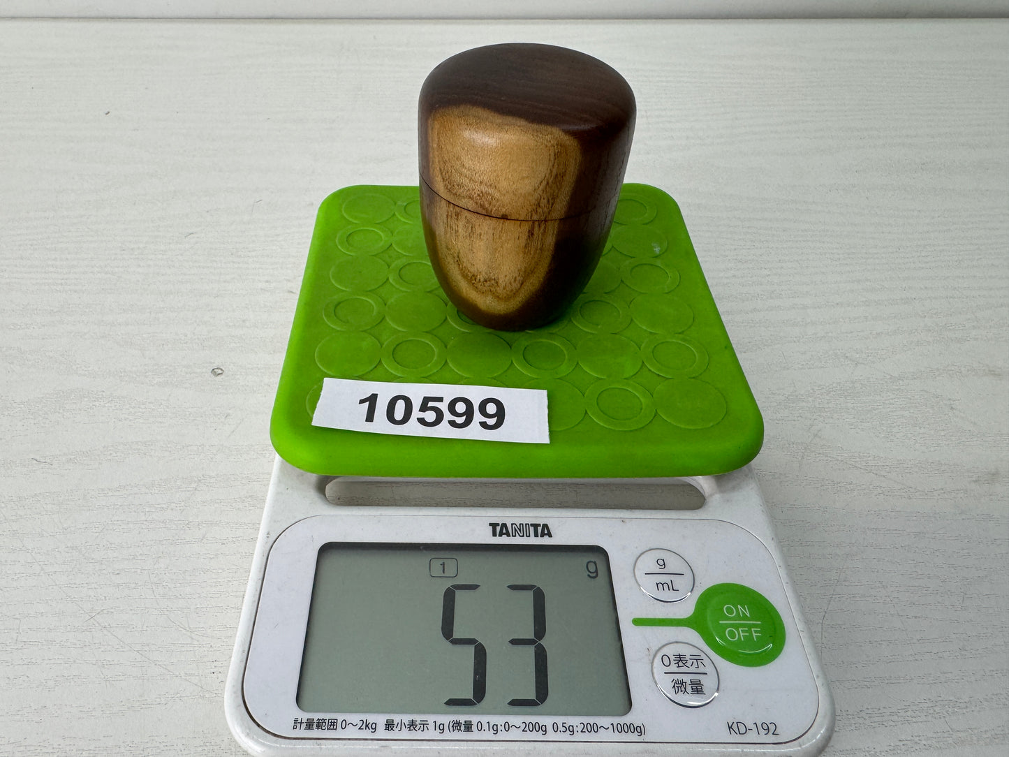 Y10599 TEA CADDY wooden Matcha container case signed Japan antique tea ceremony