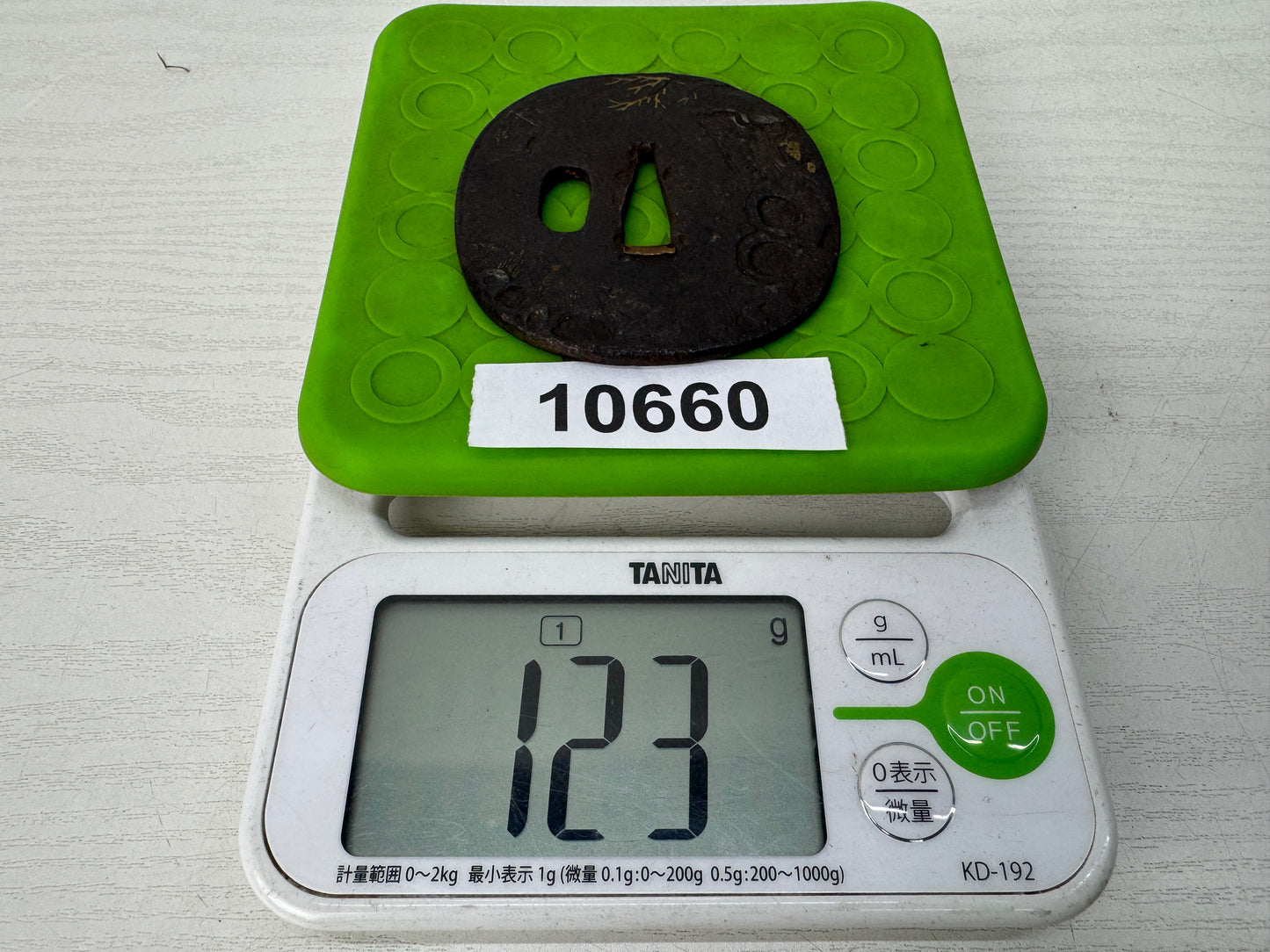Y10660 TSUBA Iron sword guard Inlay Japan antique samurai katana koshirae bushi