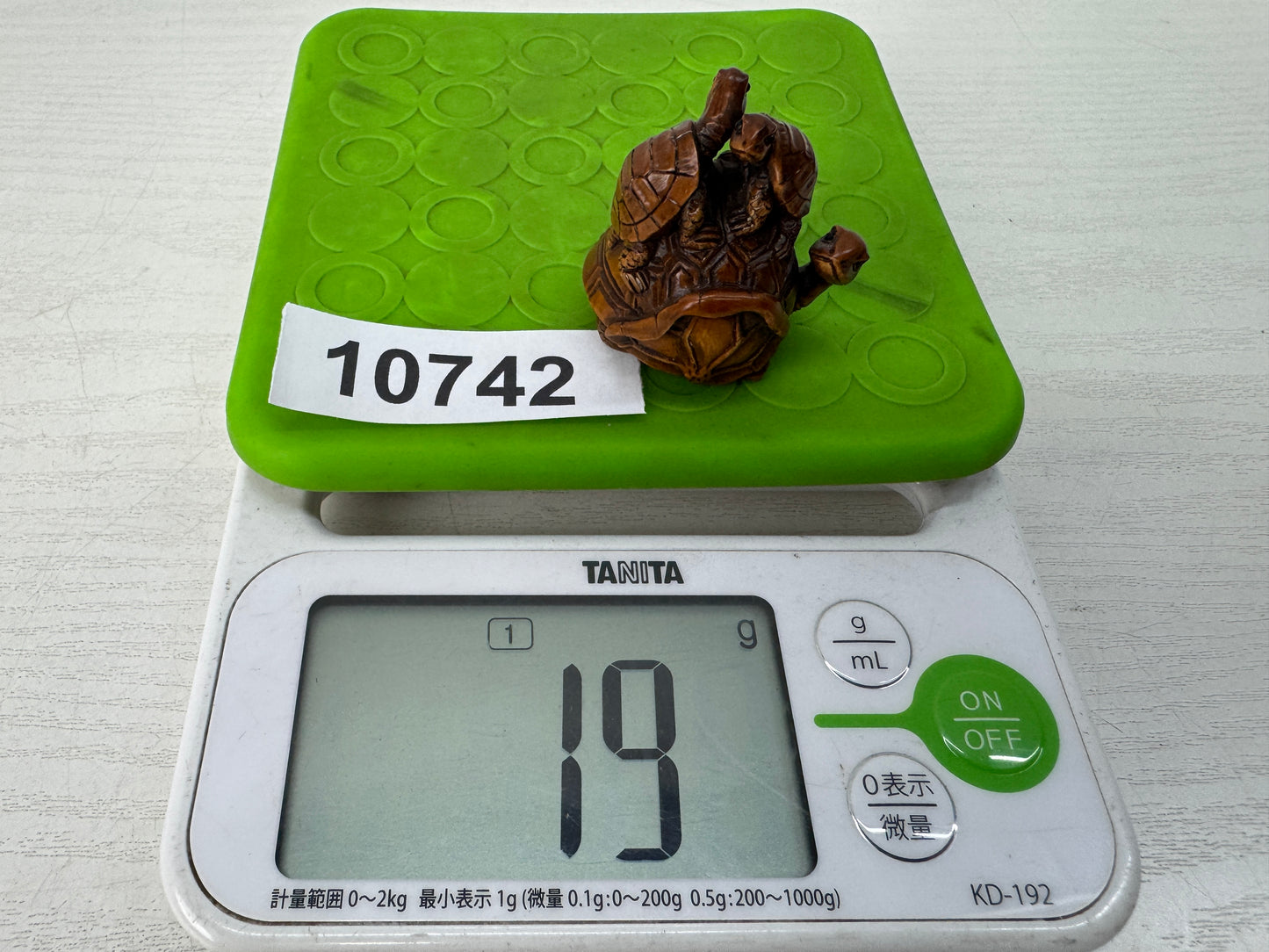 Y10742 NETSUKE Turtle family Japan antique kimono accessory sagemono fashion