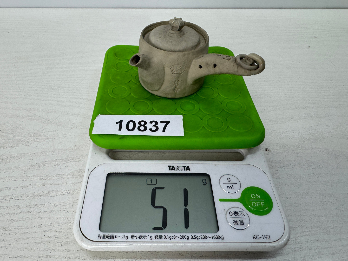 Y10837 KYUSU Banko-ware teapot signed unglazed Japan antique Sencha tea ceremony