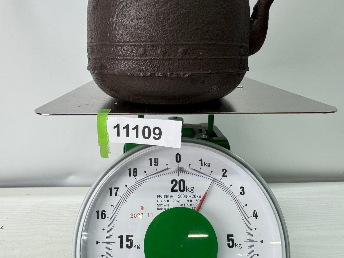 Y11109 TETSUBIN Iron teapot kettle Copper lid Japan antique tea ceremony pot