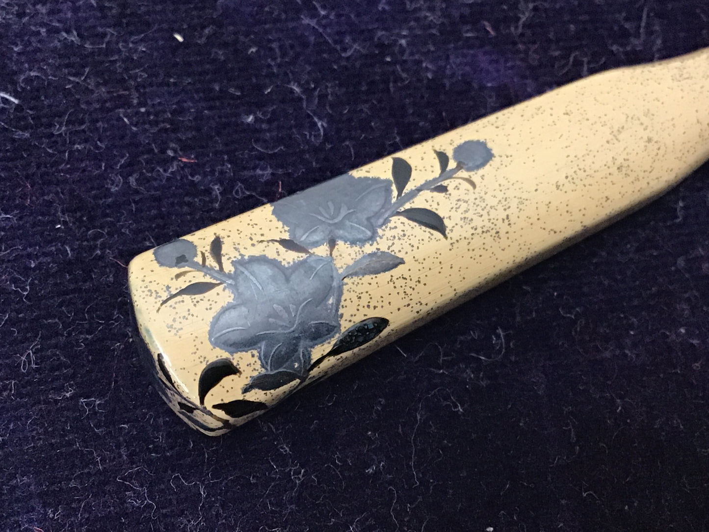 Y2774 KOUGAI Hair dressing tools set Makie lacquer box signed Japan kimono