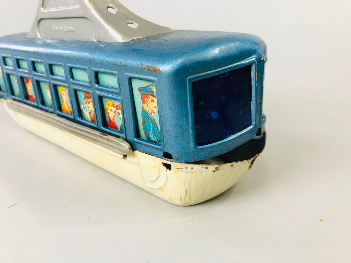 Y7152 TIN TOY Cable railway car gondola Japanese antique vintage interior