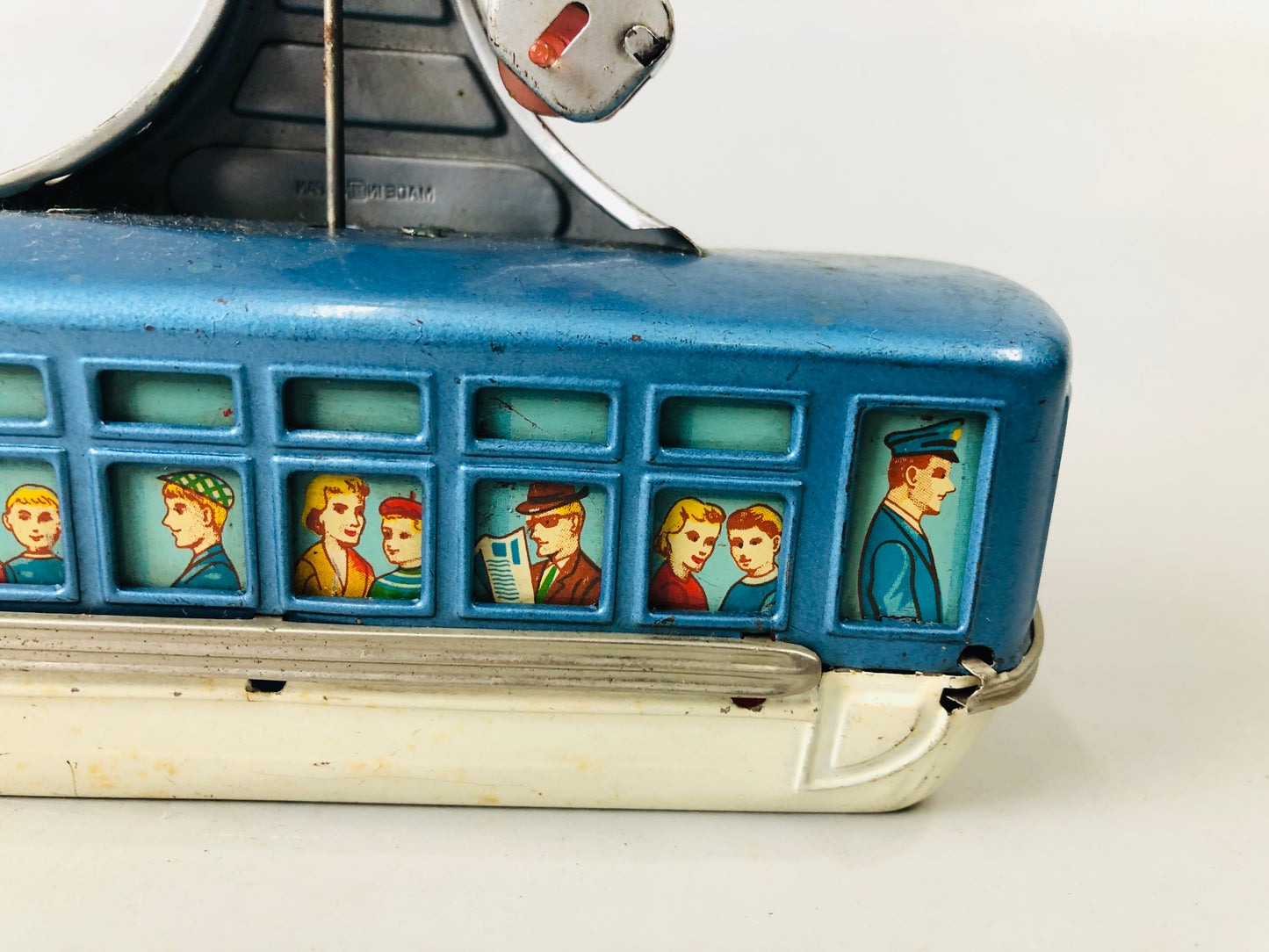Y7152 TIN TOY Cable railway car gondola Japanese antique vintage interior
