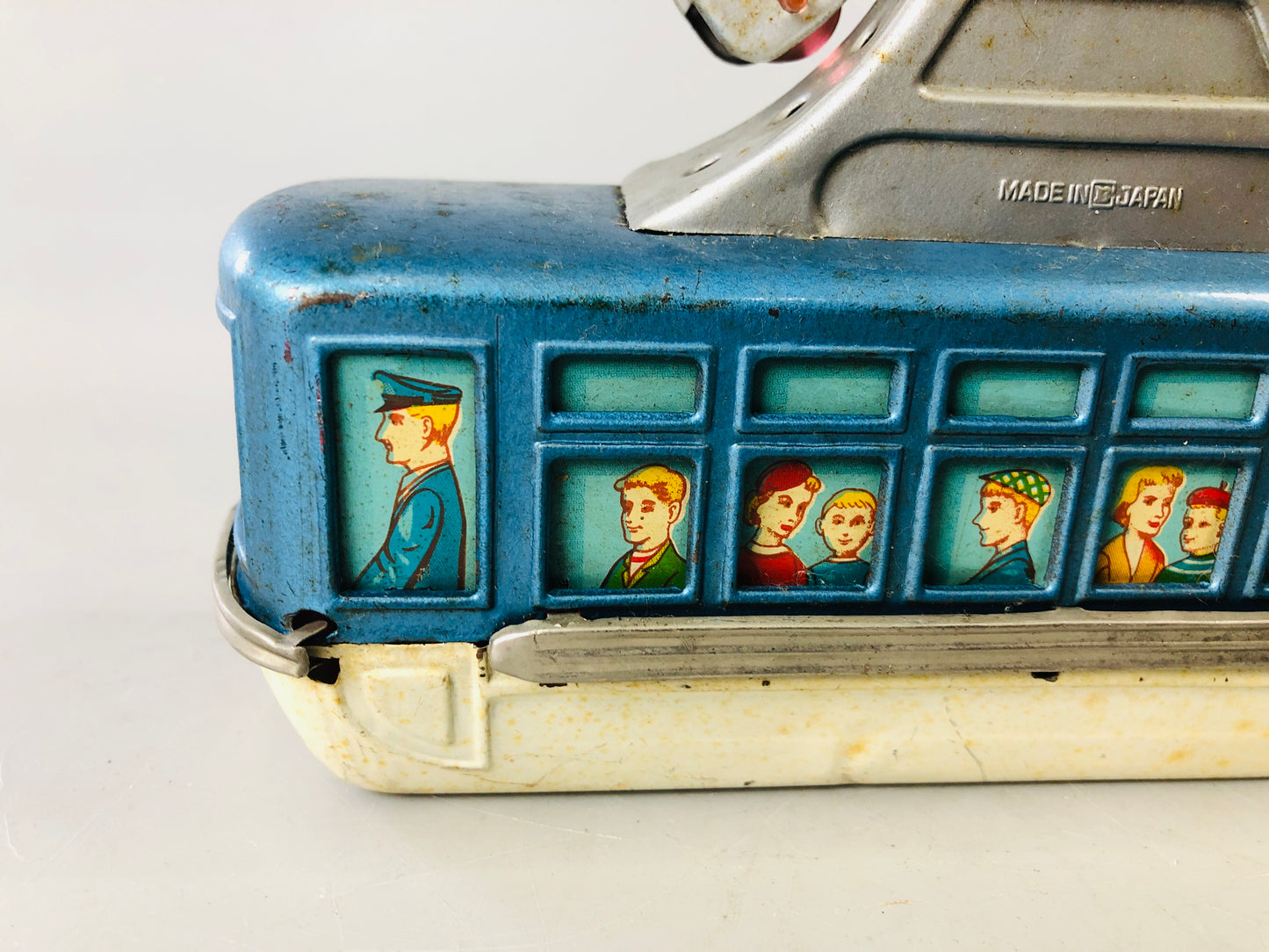 Y7152 TIN TOY Cable railway car gondola Japanese antique vintage interior