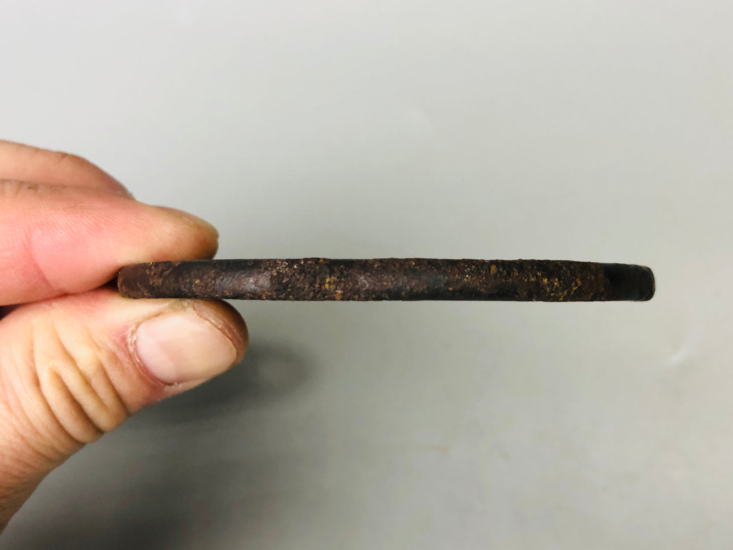 Y7158 TSUBA Iron sword guard Japan samurai katana antique koshirae edo vintage