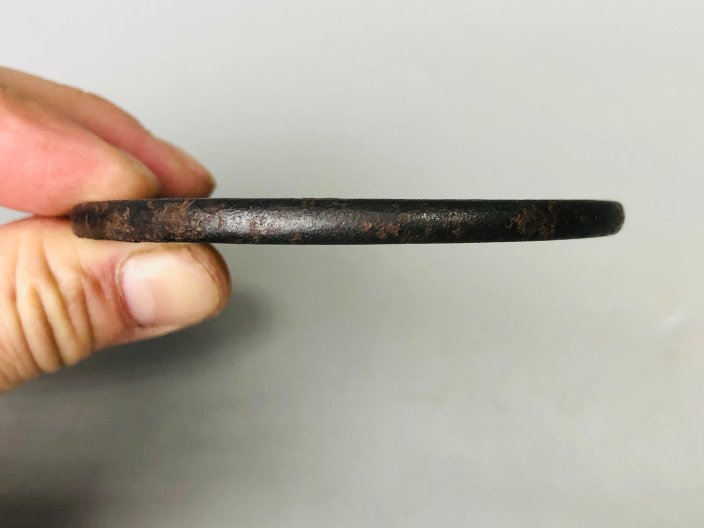 Y7158 TSUBA Iron sword guard Japan samurai katana antique koshirae edo vintage