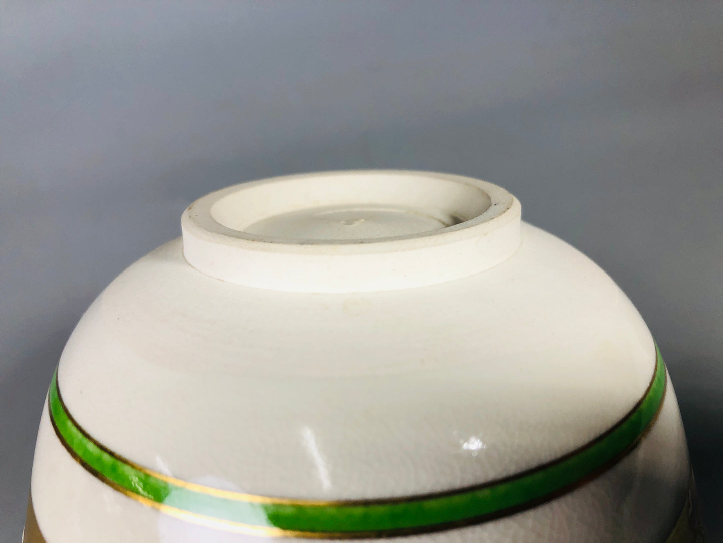 Y7178 CHAWAN Kyo-ware bowl signed box cherry blossoms Japan antique tea ceremony
