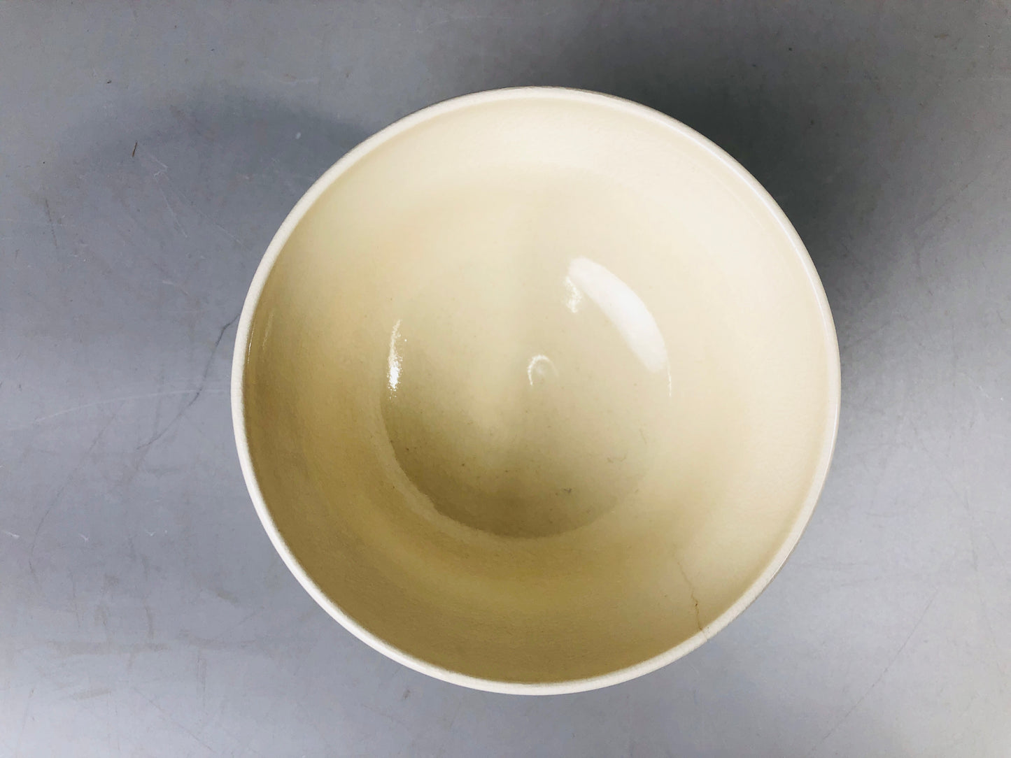 Y7178 CHAWAN Kyo-ware bowl signed box cherry blossoms Japan antique tea ceremony