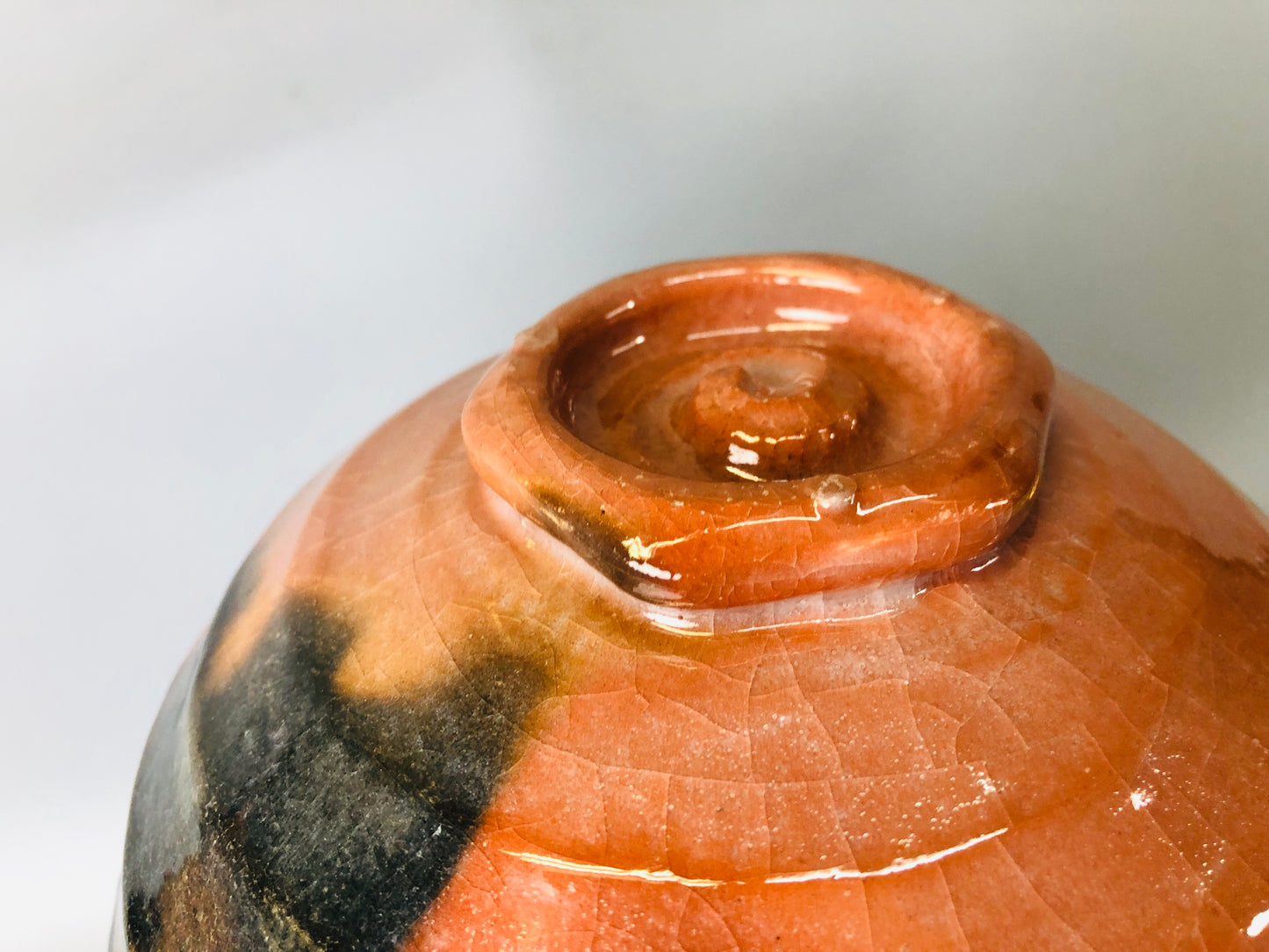 Y7199 CHAWAN Raku-ware gold silver bowl signed box Japan antique tea ceremony