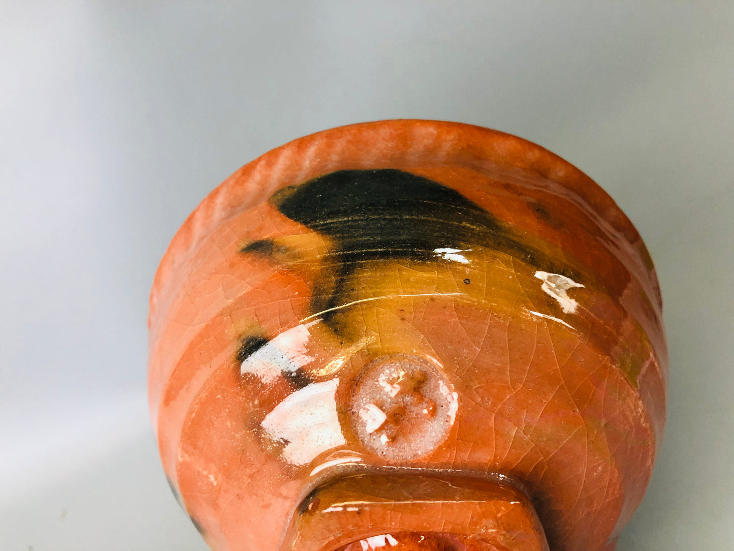 Y7199 CHAWAN Raku-ware gold silver bowl signed box Japan antique tea ceremony