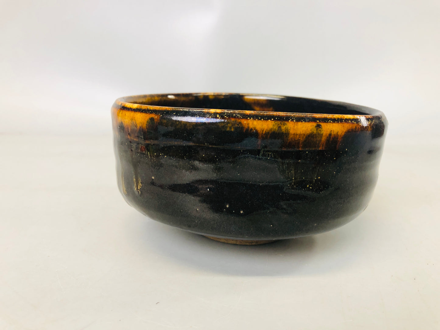 Y7232 CHAWAN Seto-ware bowl signed box Japan antique tea ceremony cup pottery