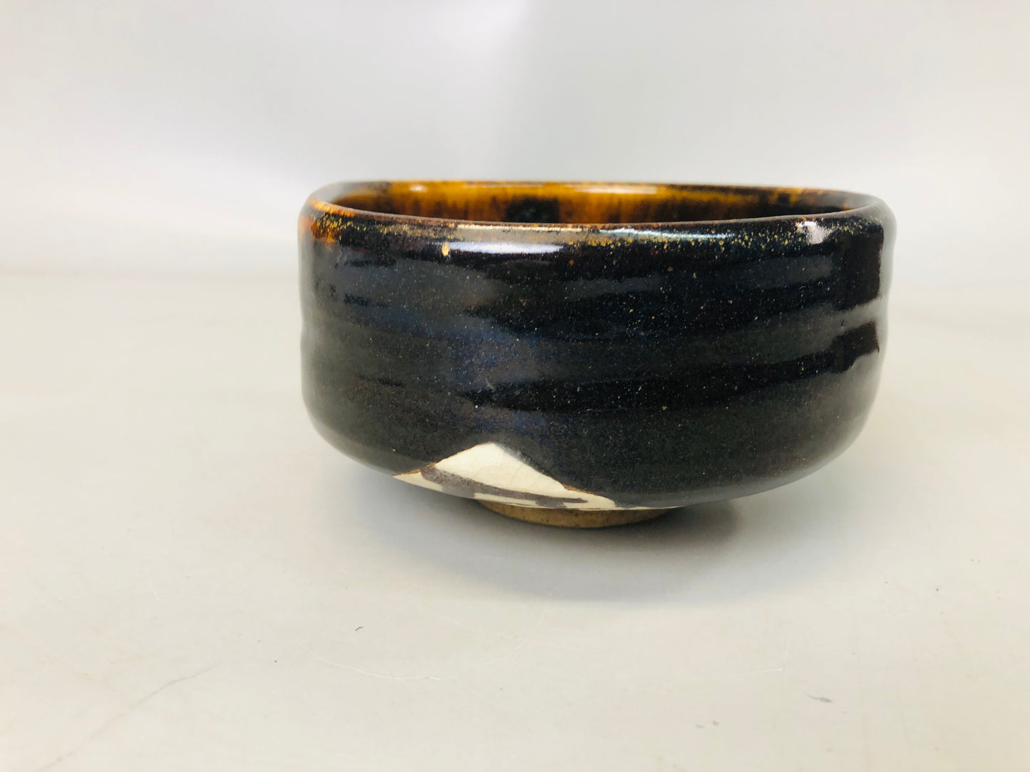Y7232 CHAWAN Seto-ware bowl signed box Japan antique tea ceremony cup pottery