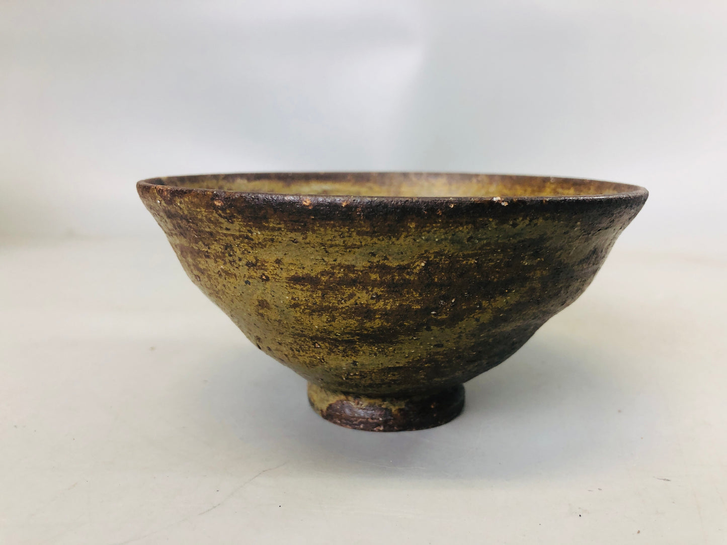 Y7237 CHAWAN Korean pottery Iraho bowl signed box Korea antique tea ceremony cup