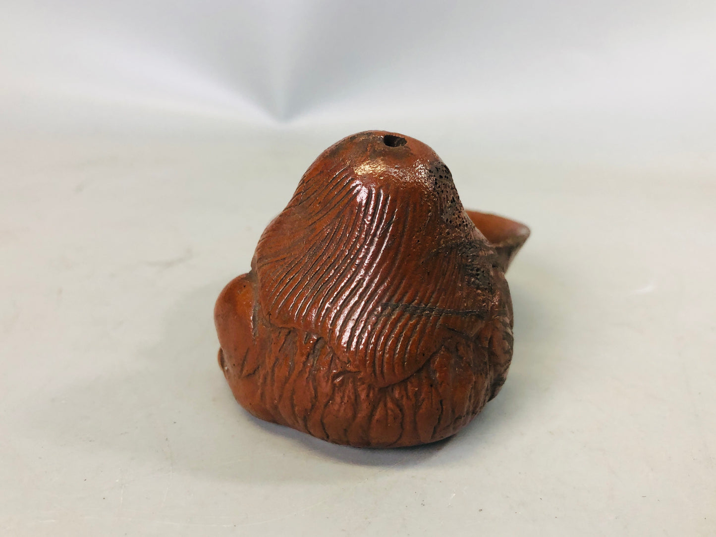 Y7240 SUITEKI Bizen-ware suzuri water pot stationery Turtle Person Japan antique