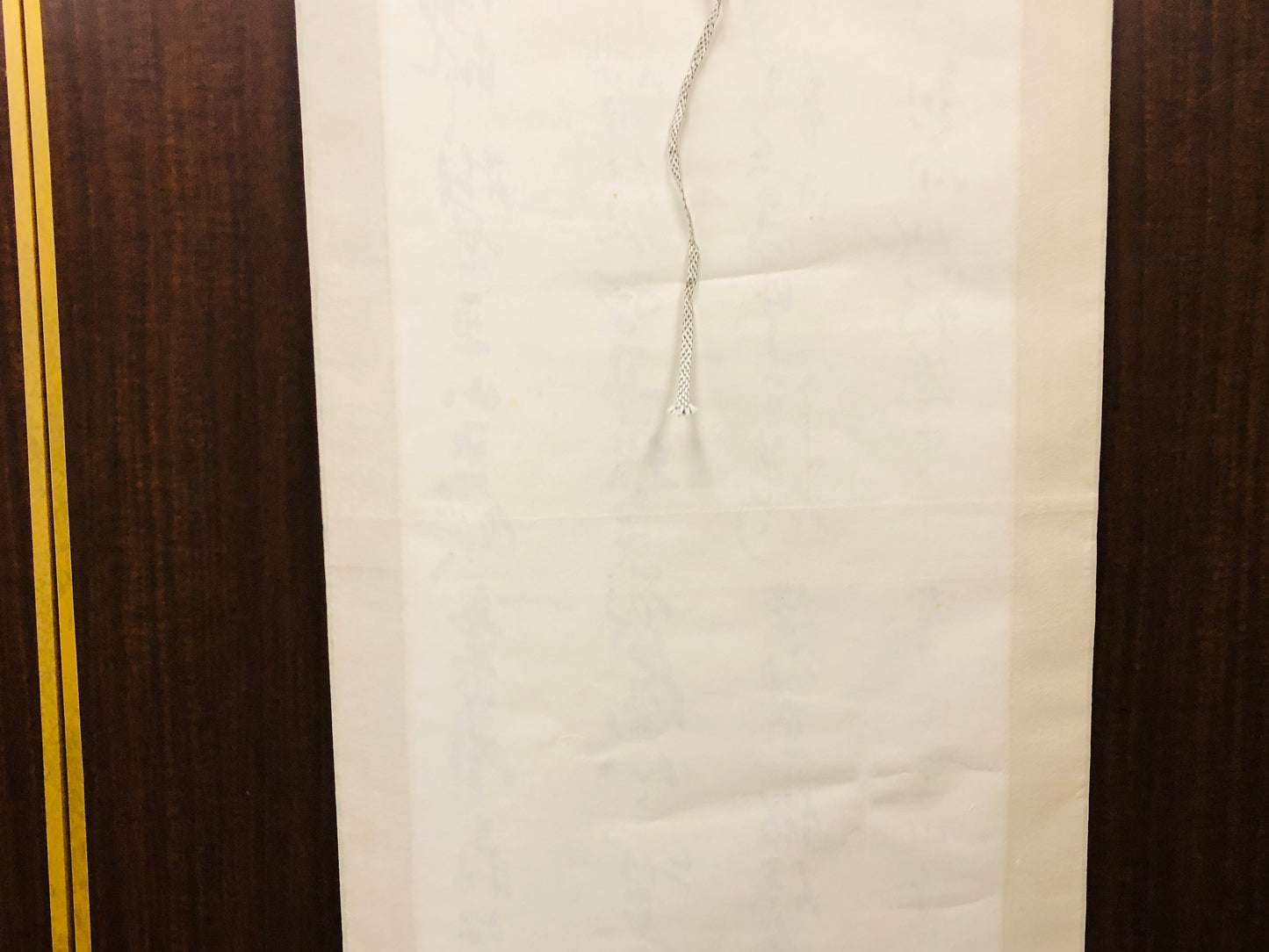 Y7278 KAKEJIKU 4 lines Calligraphy signed Japan antique hanging scroll art decor