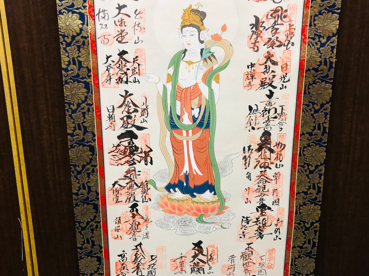Y7279 KAKEJIKU Buddhist painting signed Japan antique hanging scroll art decor