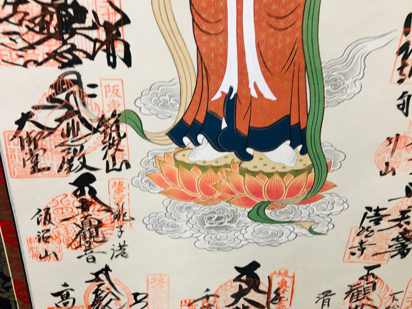 Y7279 KAKEJIKU Buddhist painting signed Japan antique hanging scroll art decor