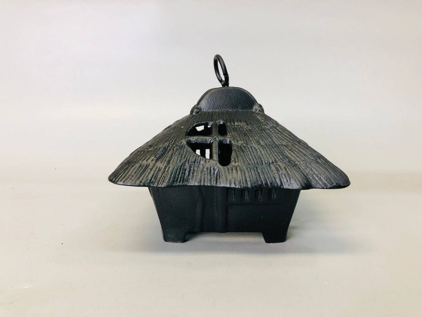 Y7287 BELL Iron wind chime lantern type Nanbu ironware Japan antique interior