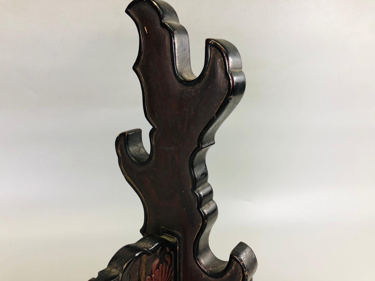 Y7296 OKIMONO wooden samurai Sword rack Kamakura carving Japan antique interior