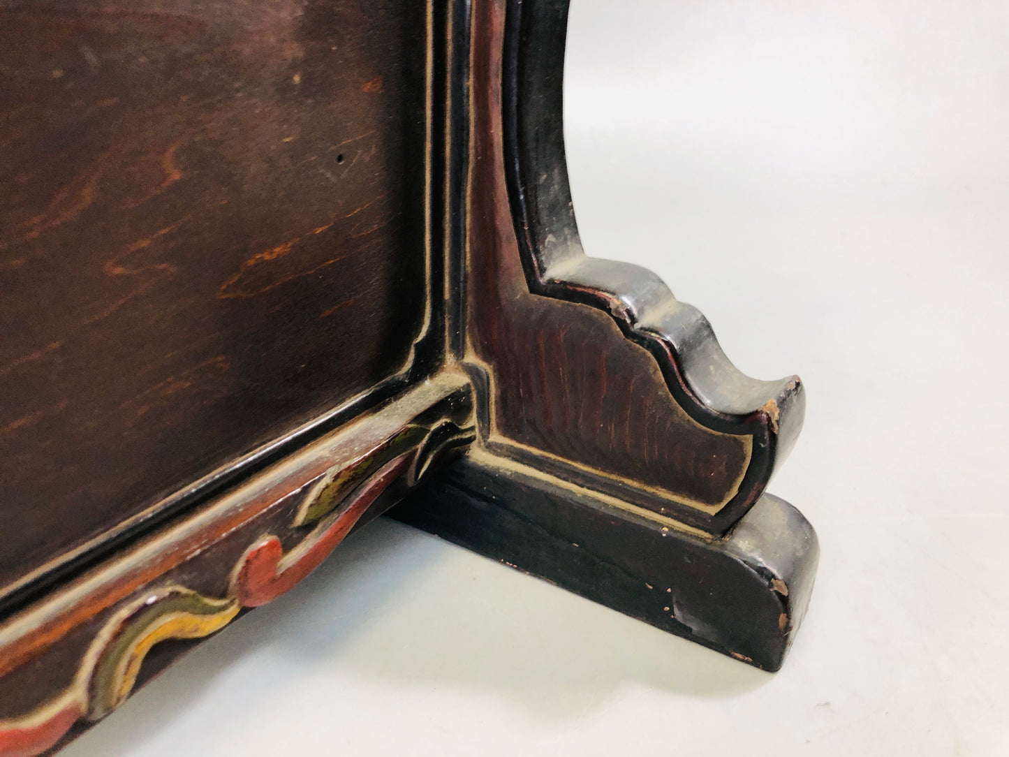 Y7296 OKIMONO wooden samurai Sword rack Kamakura carving Japan antique interior