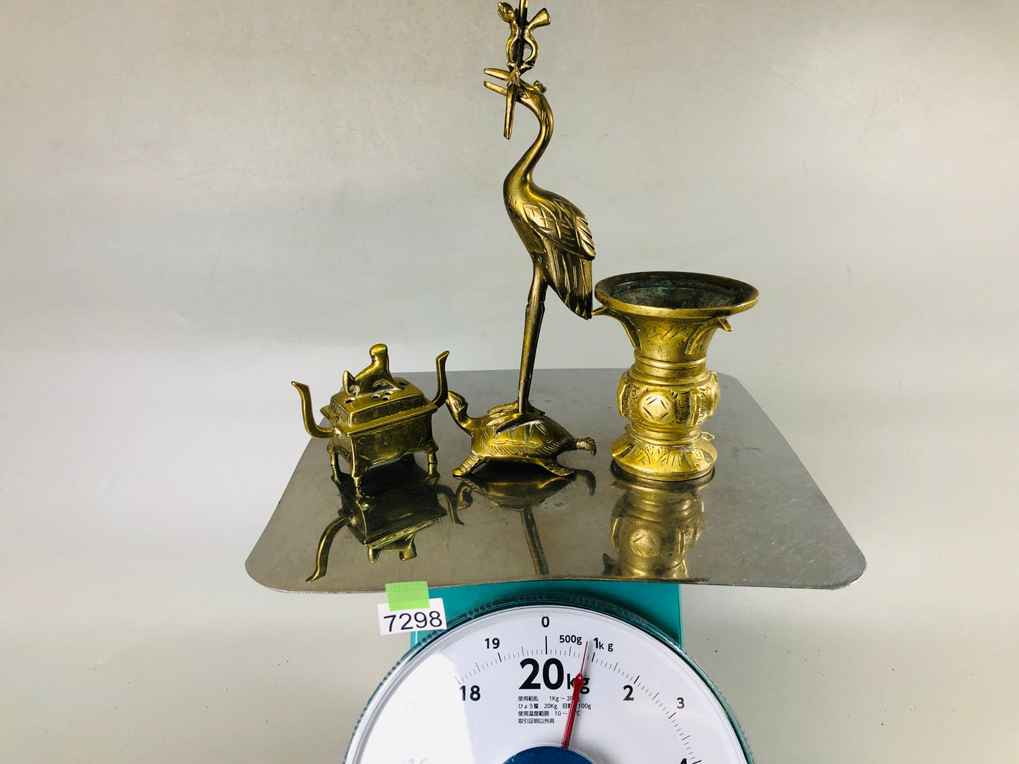 Y7298 Buddhist Altar Equipment Copper utensils Japan antique Buddhism implements