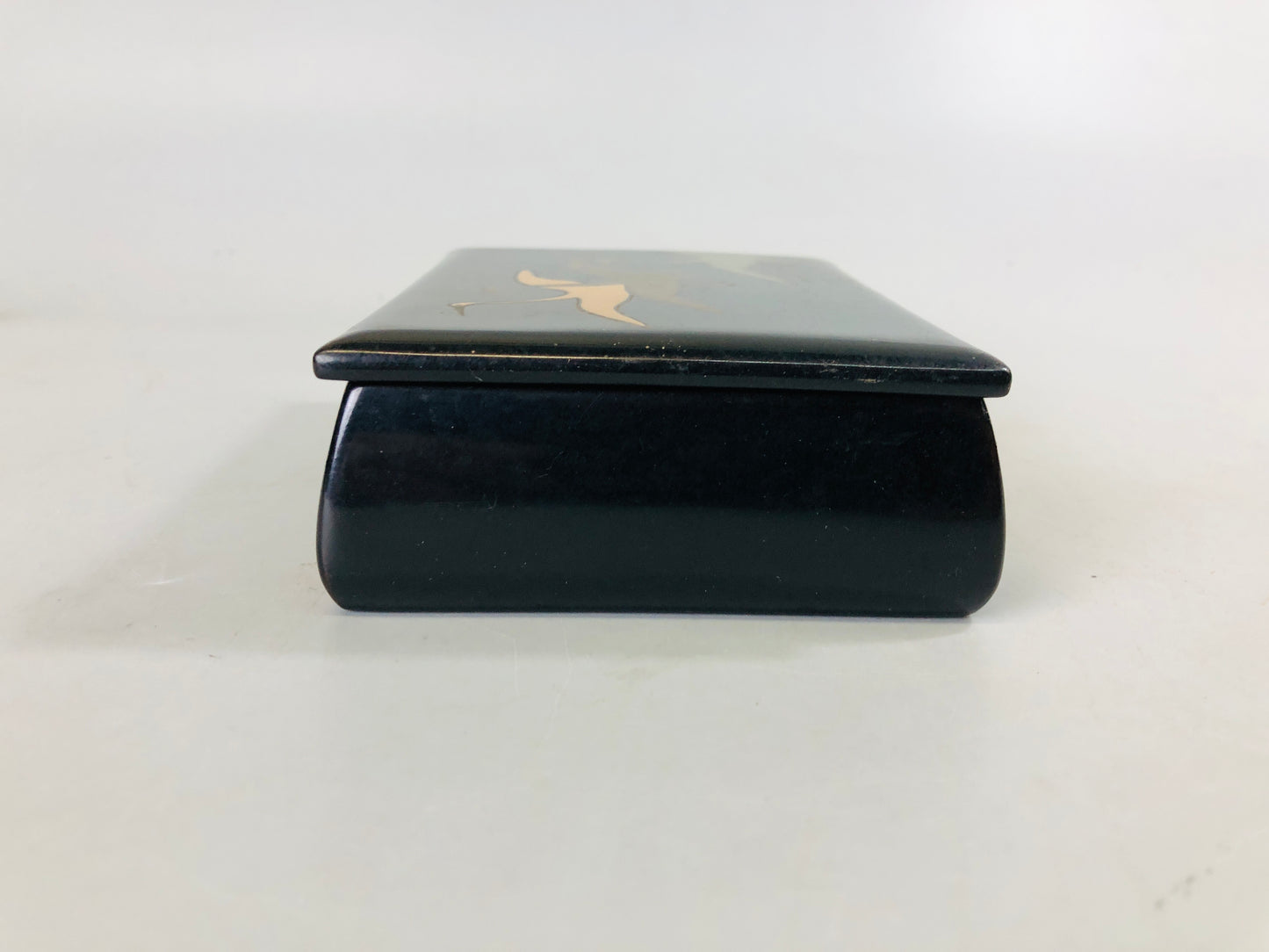 Y7299 BOX Crane Makie accessory case stand Japan antique container vintage