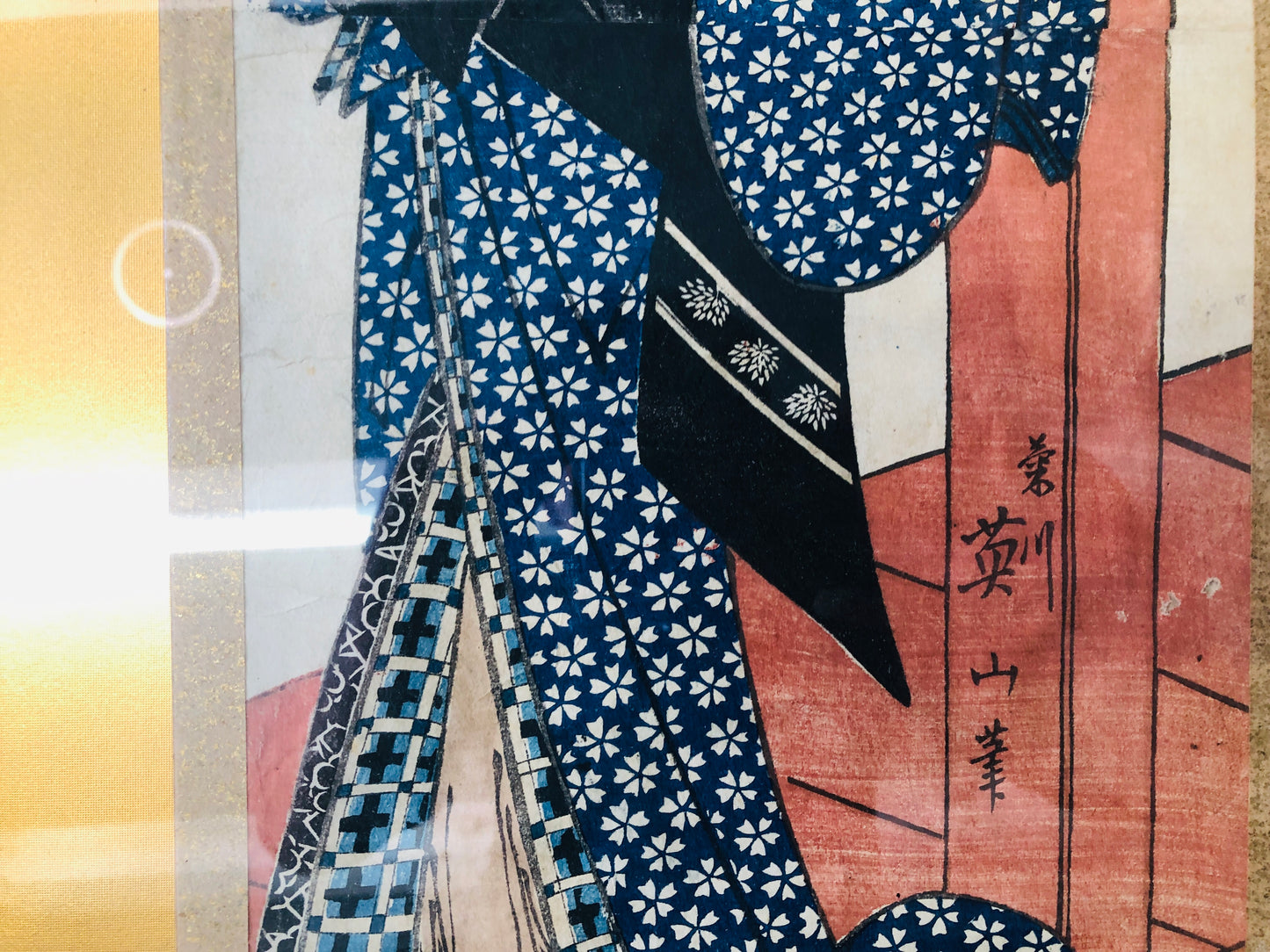 Y7307 WOODBLOCK PRINT Eizan Beautiful woman vertical Japan Ukiyoe art antique