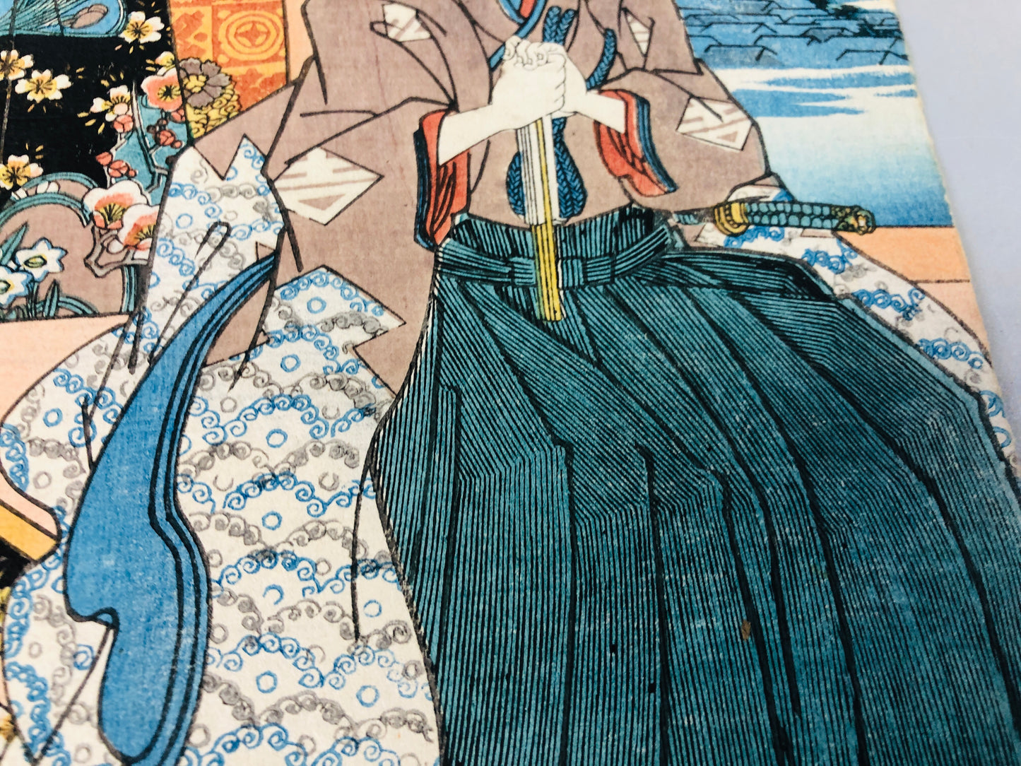 Y7315 WOODBLOCK PRINT Kuniyoshi Kiso Kaido 69 Nagakubo Japan Ukiyoe art antique