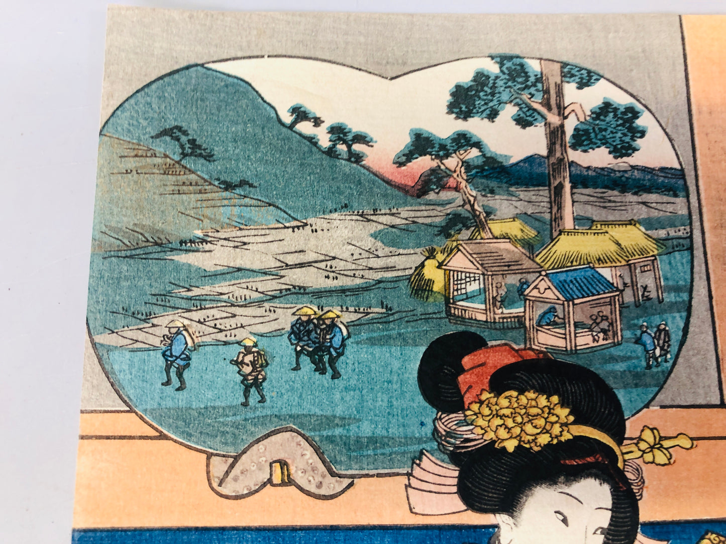 Y7315 WOODBLOCK PRINT Kuniyoshi Kiso Kaido 69 Nagakubo Japan Ukiyoe art antique