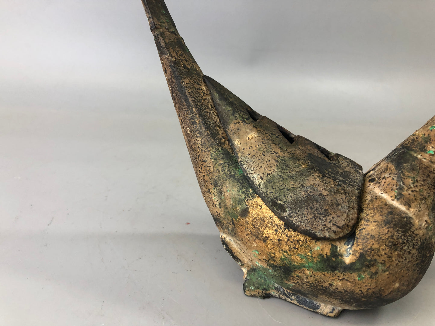 Y7332 KOURO metal bird Japan antique fragrance aroma incense burner aromatherapy