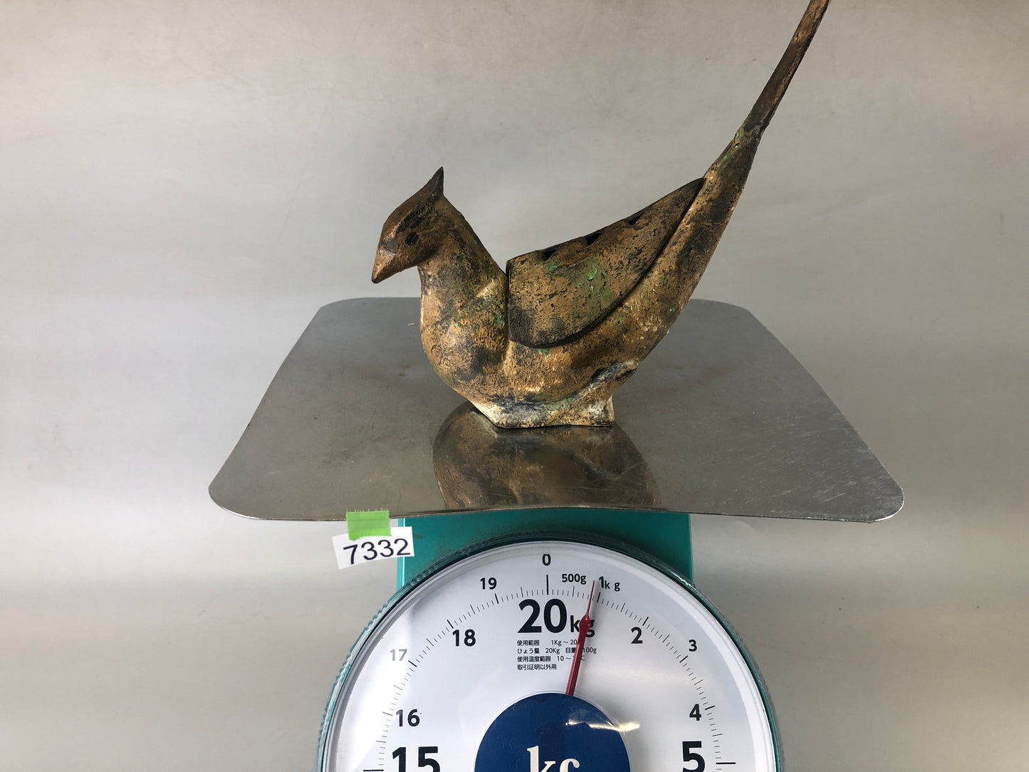 Y7332 KOURO metal bird Japan antique fragrance aroma incense burner aromatherapy