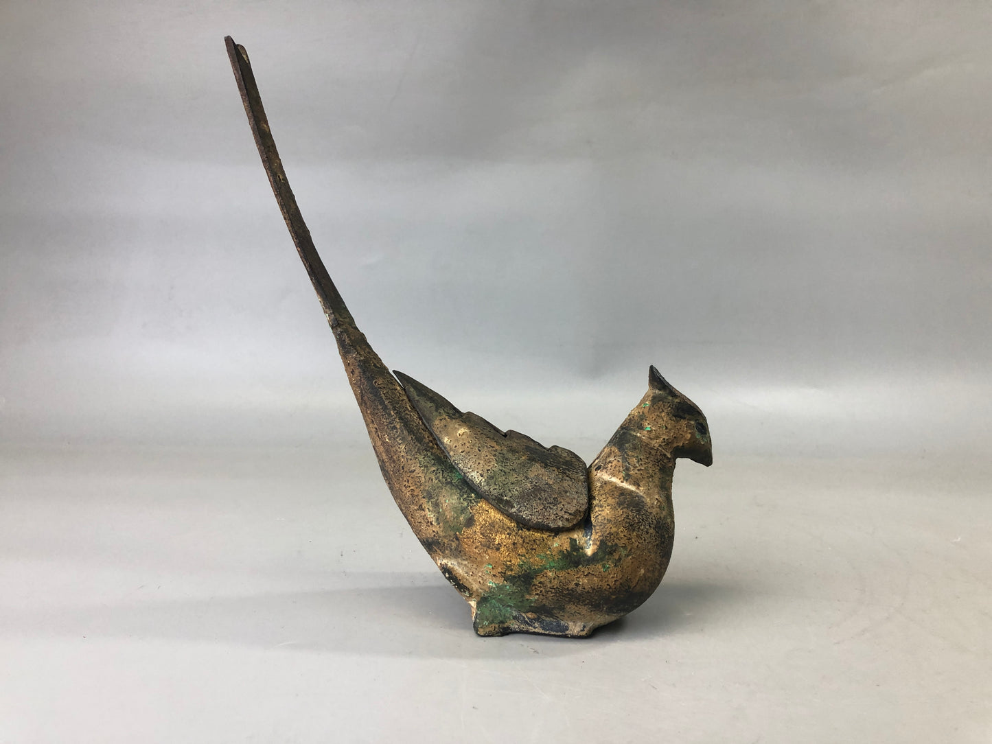 Y7332 KOURO metal bird Japan antique fragrance aroma incense burner aromatherapy