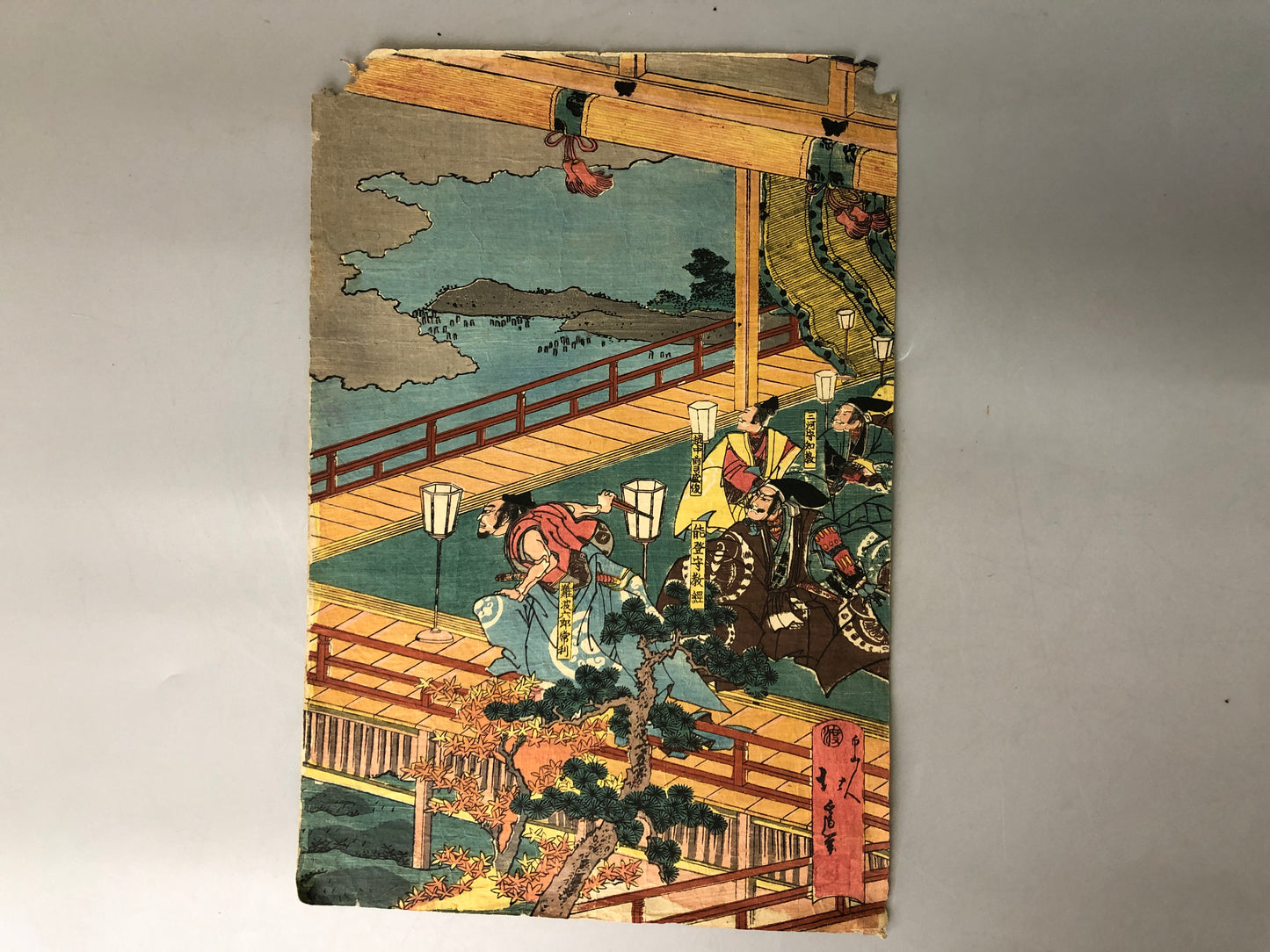 Y7340 WOODBLOCK PRINT Katsushika Hokui ghost yokai triptych Japan Ukiyoe antique