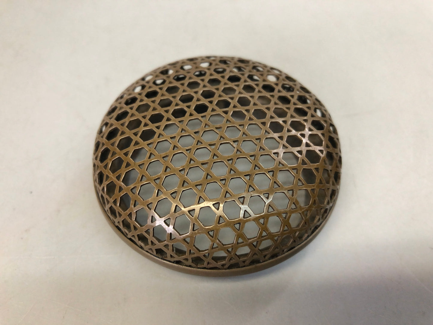 Y7356 KOURO Seto-ware silver cover signed Japan antique fragrance incense burner