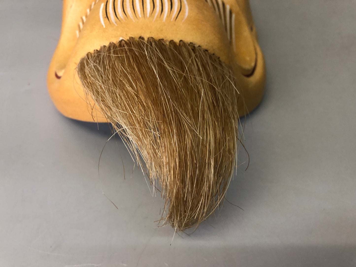 Y7359 NOH MASK wood carving Old man bag Japan antique traditional drama omen men