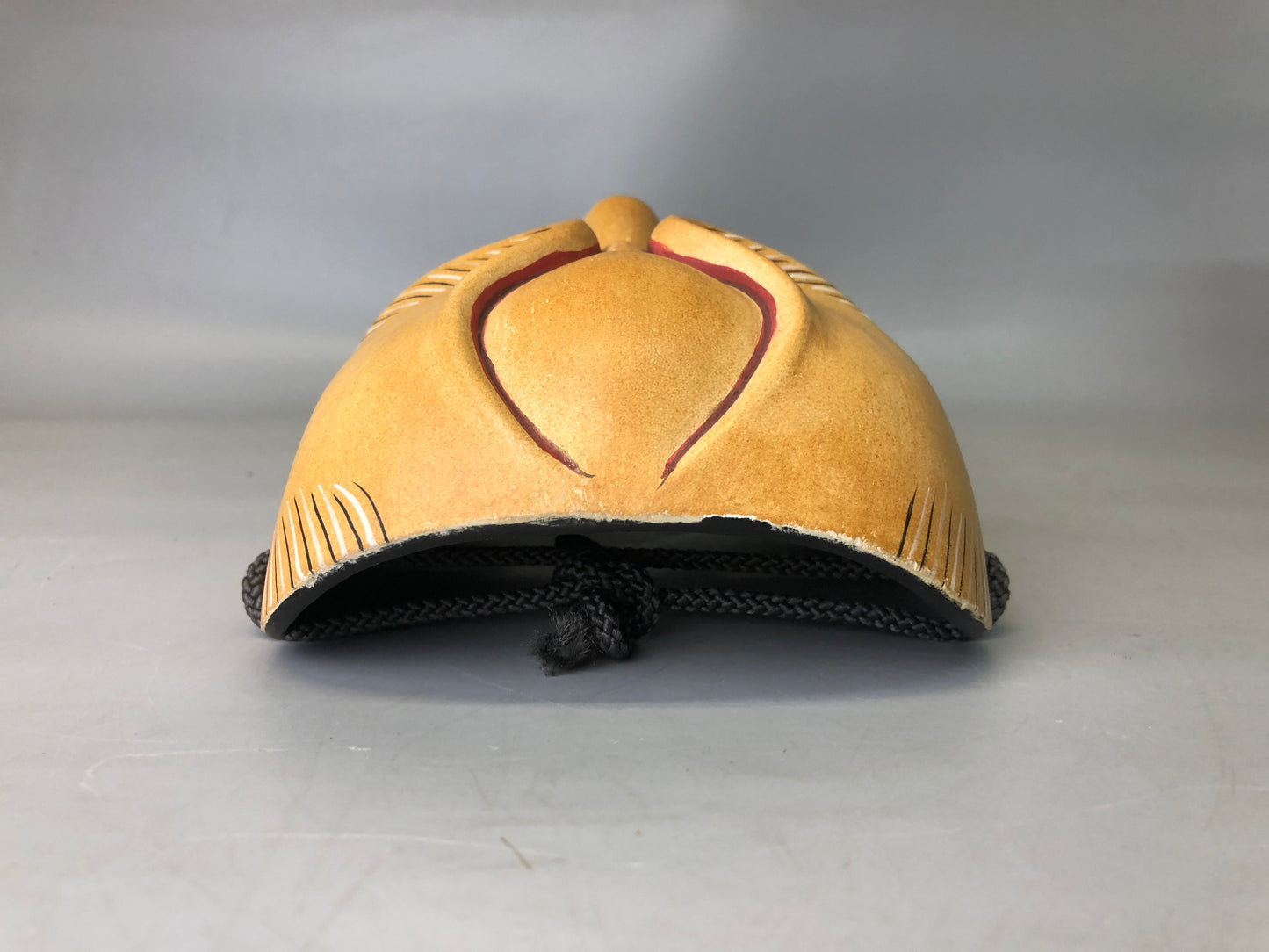 Y7359 NOH MASK wood carving Old man bag Japan antique traditional drama omen men