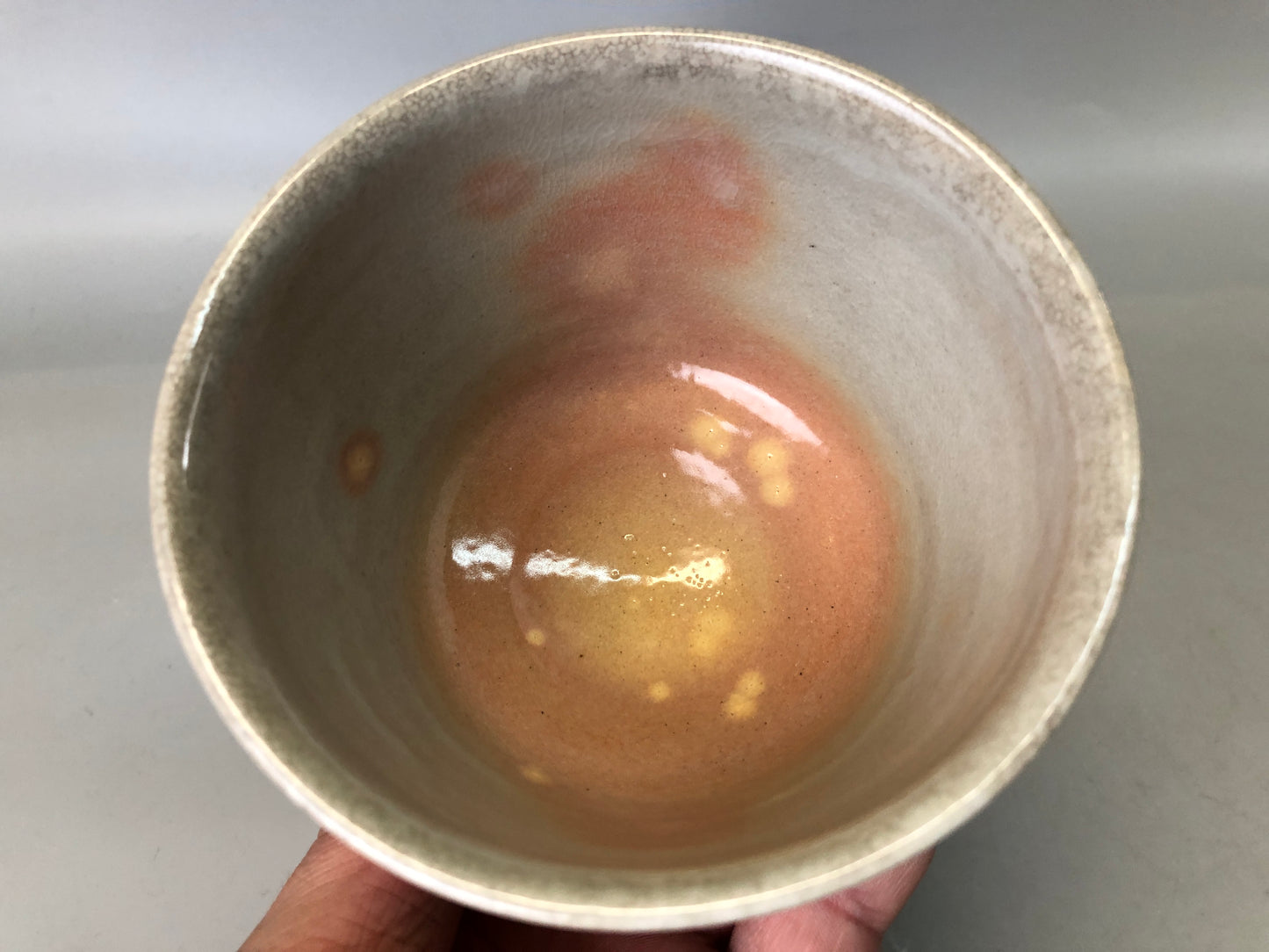 Y7362 CHAWAN Gohon Tachizuru bowl signed box Japan antique tea ceremony pottery