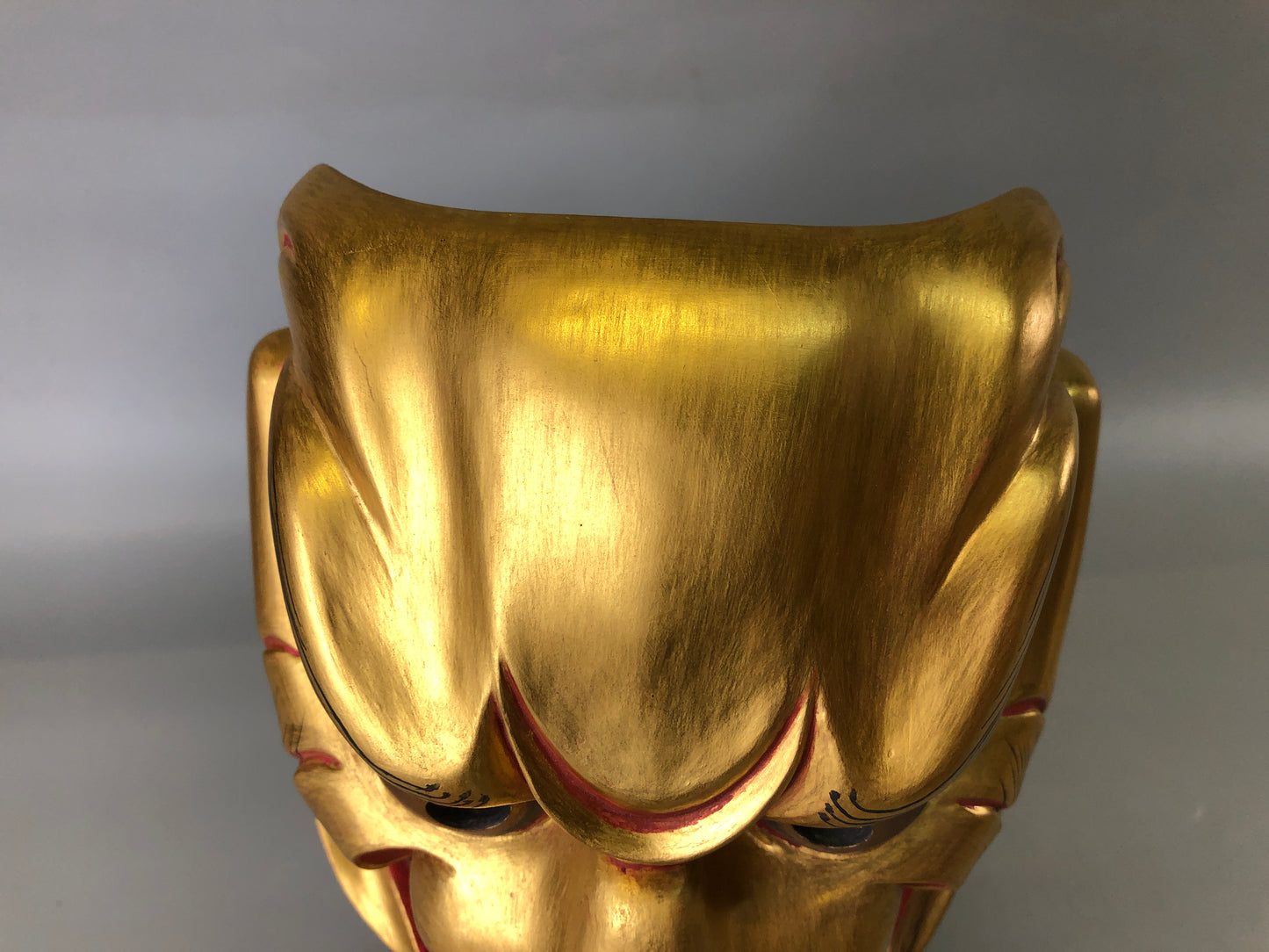Y7388 NOH MASK Shishiguchi signed bag Japan antique traditional dance drama omen