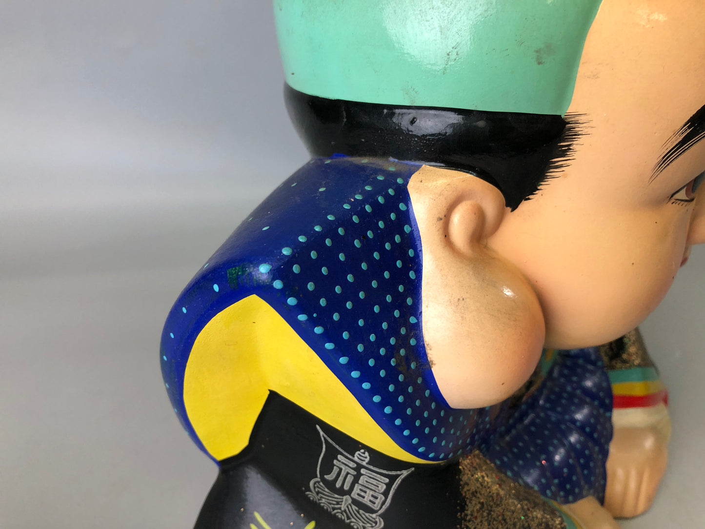 Y7389 NINGYO ceramic Fukusuke figurine clay doll Japan antique figure interior