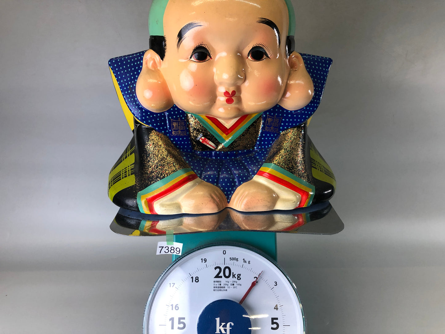 Y7389 NINGYO ceramic Fukusuke figurine clay doll Japan antique figure interior