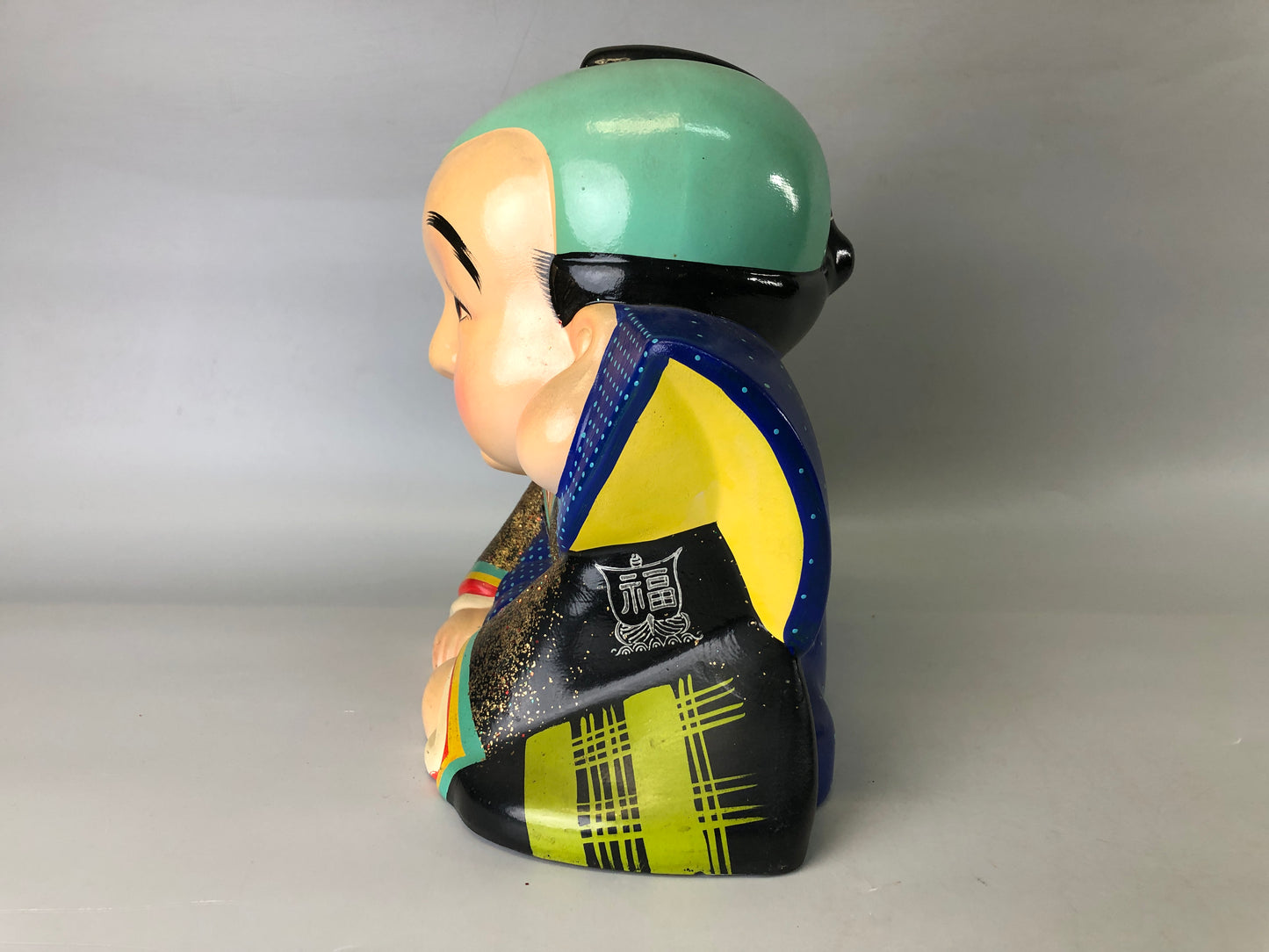 Y7389 NINGYO ceramic Fukusuke figurine clay doll Japan antique figure interior