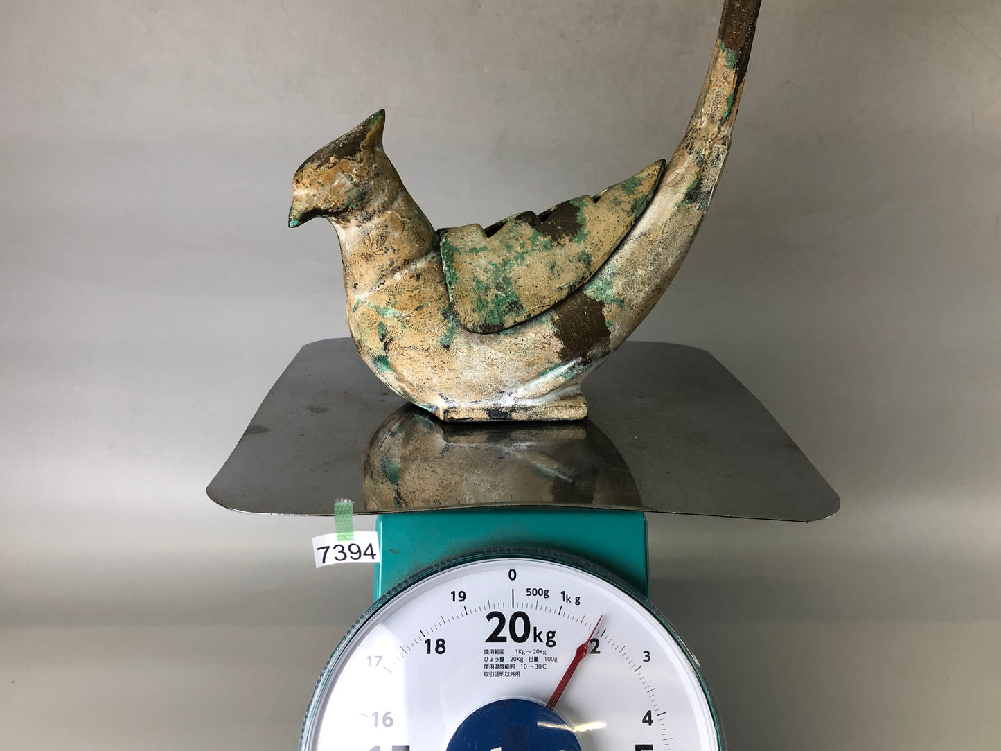 Y7394 KOURO metal Bird Japan antique fragrance aroma incense burner aromatherapy