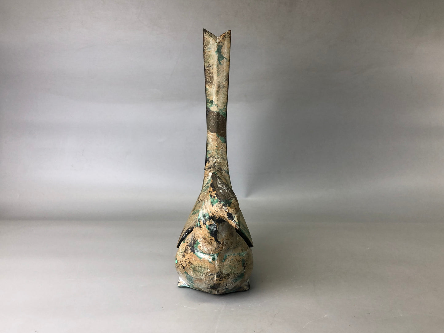 Y7394 KOURO metal Bird Japan antique fragrance aroma incense burner aromatherapy